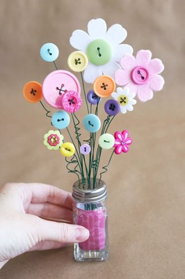 Crafternoon: Button Flower Crafternoon: Button Flower