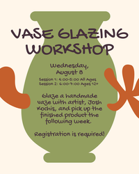 Vase Glazing Workshop Session 1 All Ages